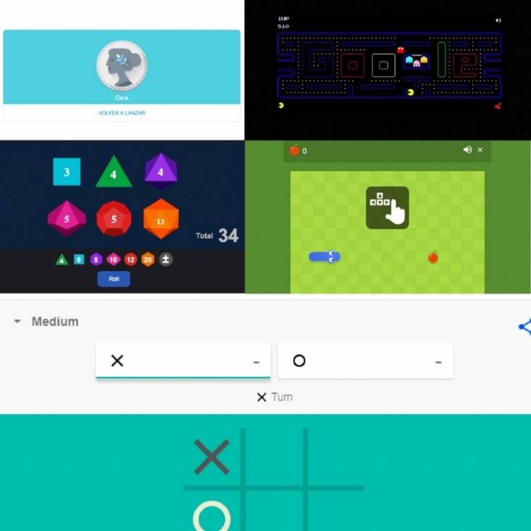 Como jugar Pac-Man, Snake, Tres en Línea y más desde el buscador de Google